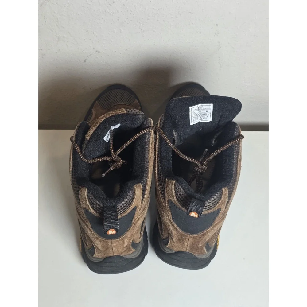 Merrell Mens Size 14 Earth Moab Mid Waterproof Hiking Boots Men's 14 Excellent